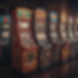 An eclectic mix of vintage and modern arcade slot machines showcasing their evolution.