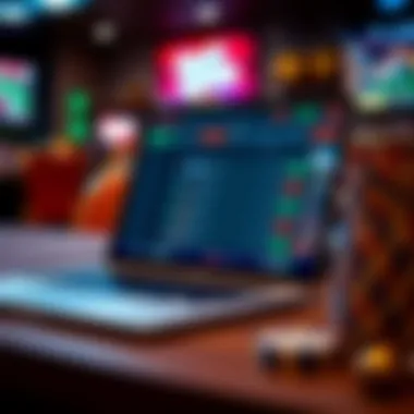 A laptop displaying an online betting platform