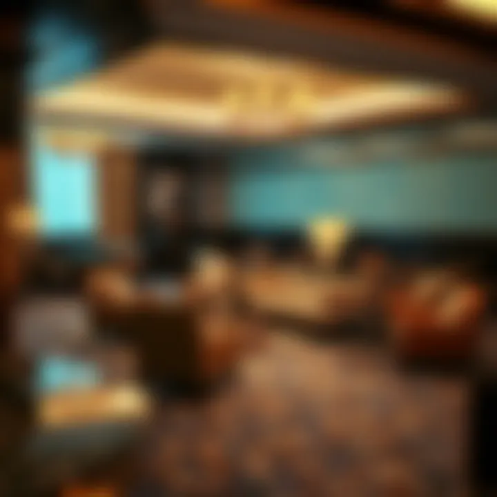 Cozy lounge area in Bally's AC accommodations