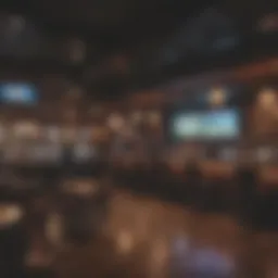 A bustling sports bar atmosphere