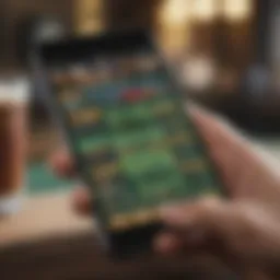 Mobile app interface showcasing betting options