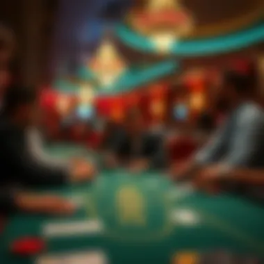 Exciting Atmosphere of Blackjack Tournament Exciting atmosphere of a blackjack tournament