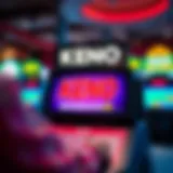 Illustration of online Keno ticket interface