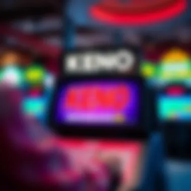 Illustration of online Keno ticket interface