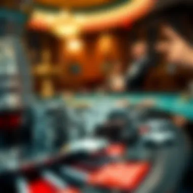 The Intricacies of Betting in Roulette Close-up of betting chips on a roulette table