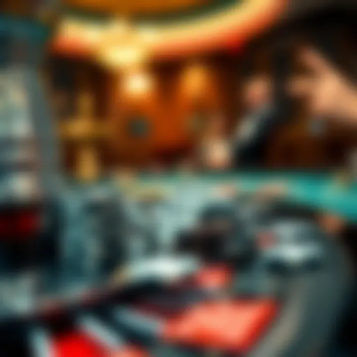 The Intricacies of Betting in Roulette Close-up of betting chips on a roulette table