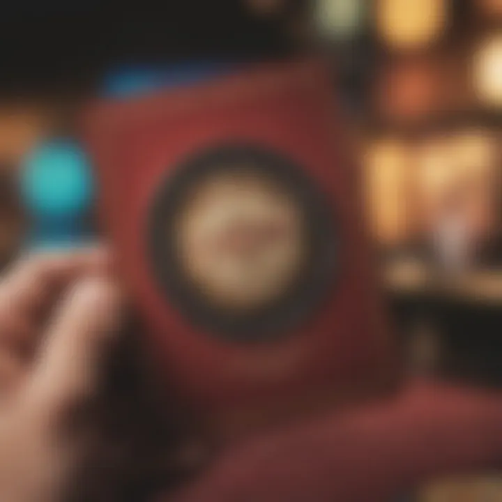 Close-up of a casino player card showcasing loyalty rewards