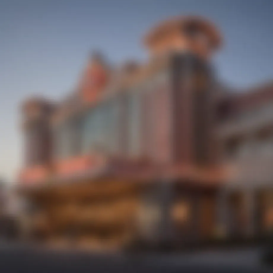 Exterior view of a prominent casino in North Carolina showcasing its architecture