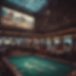 A panoramic view of Circa Outdoor Sportsbook showcasing its vibrant atmosphere