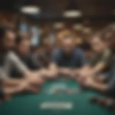 A group of players collaborating in a virtual poker room