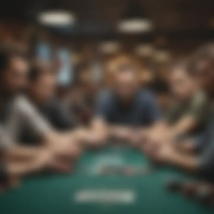 A group of players collaborating in a virtual poker room
