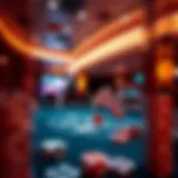 An abstract representation of casino games and excitement