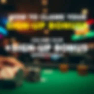 Graphic illustrating the process of claiming a sign-up bonus