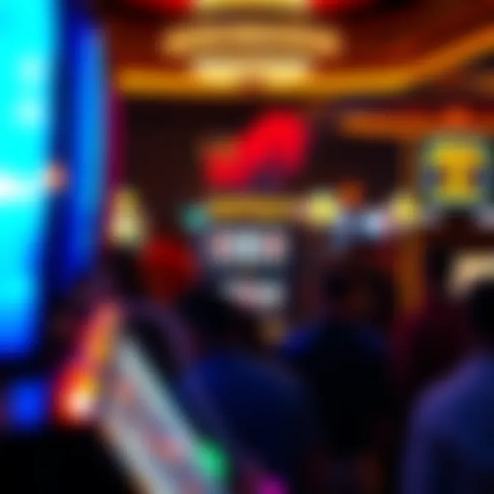 Excitement around a Buffalo slot machine in a crowded casino