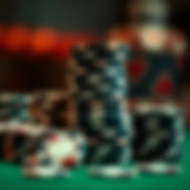 Artful Arrangement of Poker Chips A close-up of poker chips stacked artfully