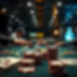 Intriguing Poker Table Setup Intriguing poker table setup with chips and cards