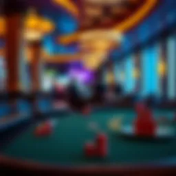 Exciting poker table setup at Casino Miami.