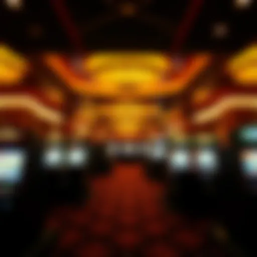 An elegant view of a progressive casino interior showcasing advanced gaming technology.