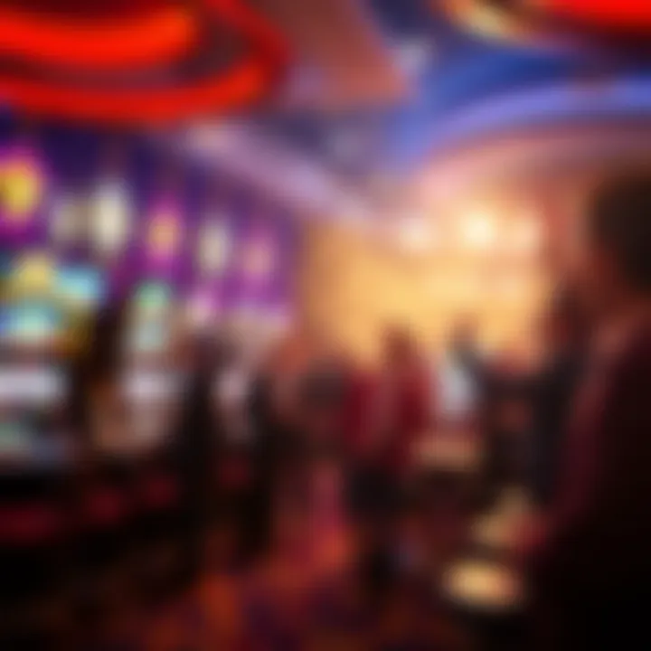 A vibrant depiction of a jackpot win celebration inside a progressive casino.