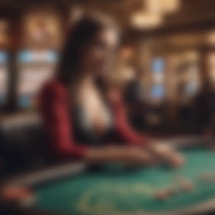 A player engaging with an online casino game interface