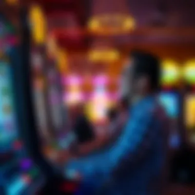 Player enjoying a slot machine experience