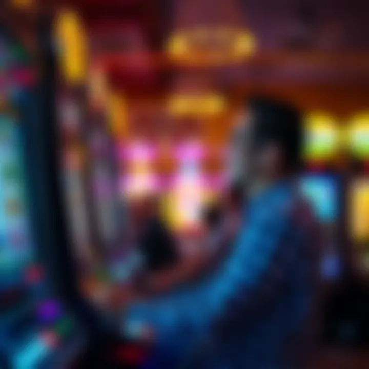 Player enjoying a slot machine experience