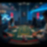 Multiplayer Interaction in Online Blackjack An engaging online blackjack table showcasing multiplayer interaction