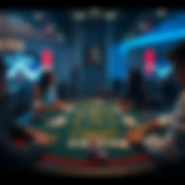 Multiplayer Interaction in Online Blackjack An engaging online blackjack table showcasing multiplayer interaction