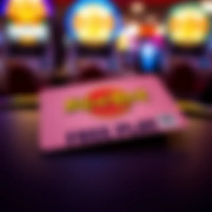 Close-up of a loyalty card used for accessing free play rewards