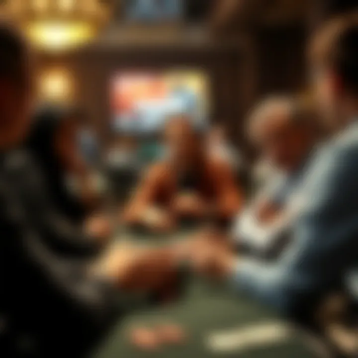 A group of diverse players sharing insights about poker