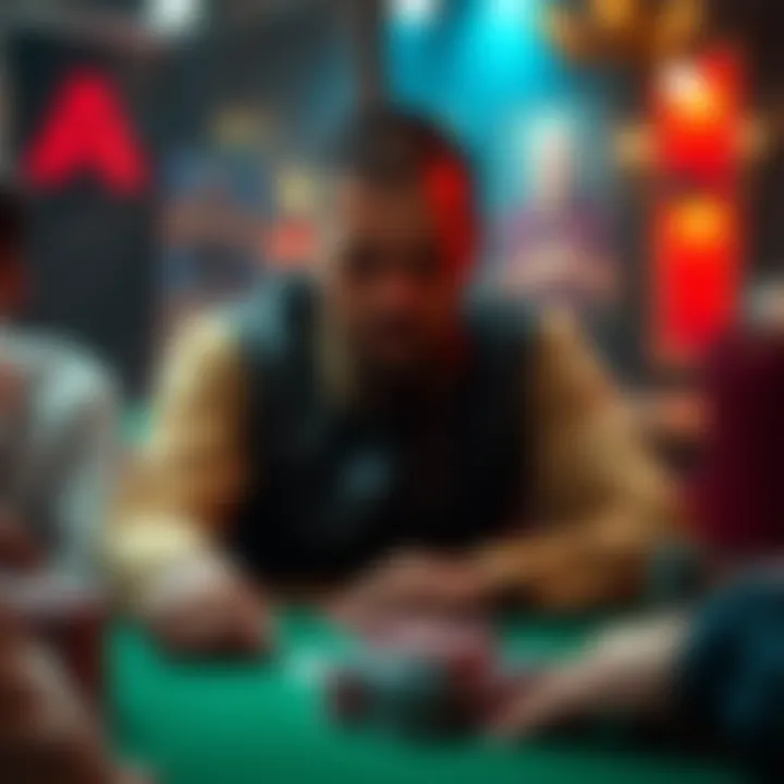 Visual representation of poker psychology concepts