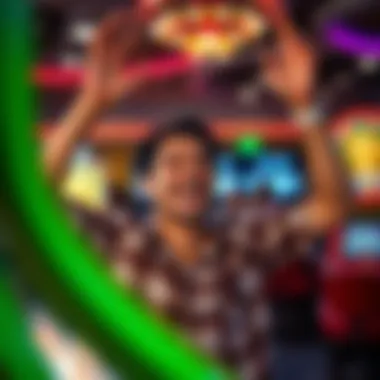 Celebrating a Scratch Game Win A satisfied player celebrating a win on a scratch game