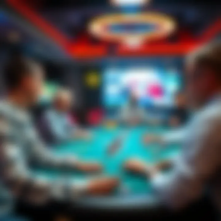 Social interaction among players in a virtual poker room