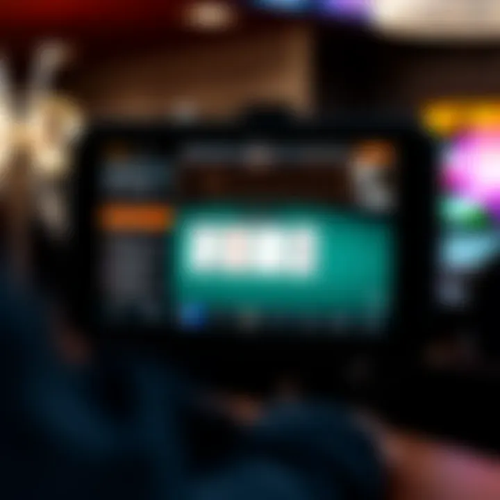 Strategic elements of free-to-play poker displayed on a digital screen