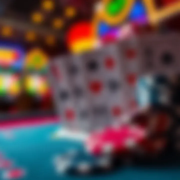 Visual Representation of Freekeno Mechanics Visual representation of Freekeno mechanics blending traditional bingo cards with poker chips