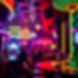 Vibrant night scene at a Las Vegas club