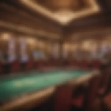 Vibrant Gaming Experience in Greek Casinos Interior of a Greek casino showcasing vibrant gaming tables