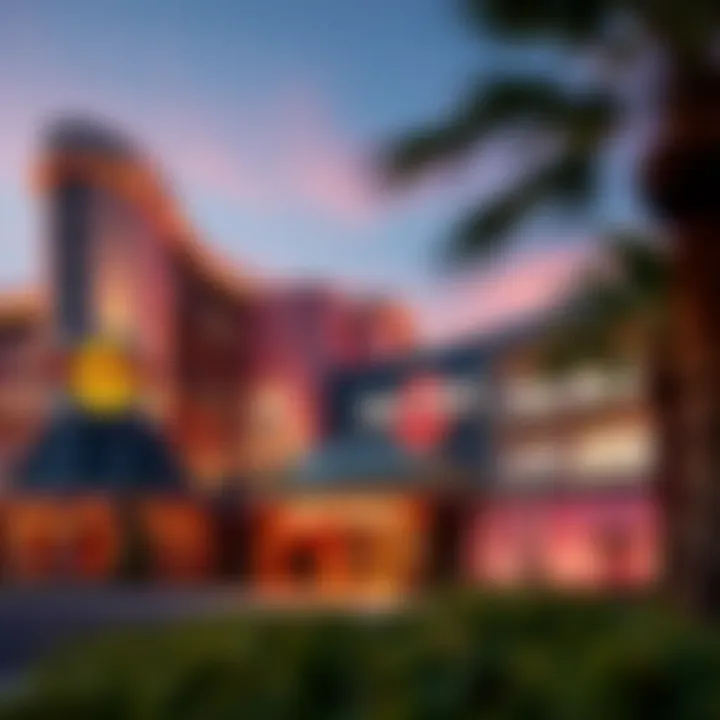 Exterior view of Hard Rock Hotel showing its unique architecture