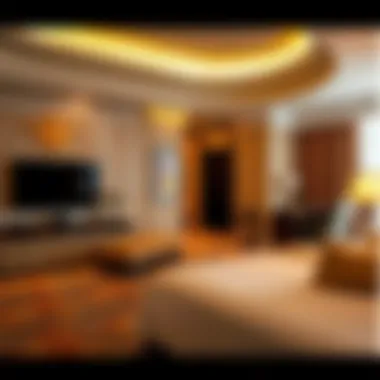 Luxurious guest room showcasing modern amenities