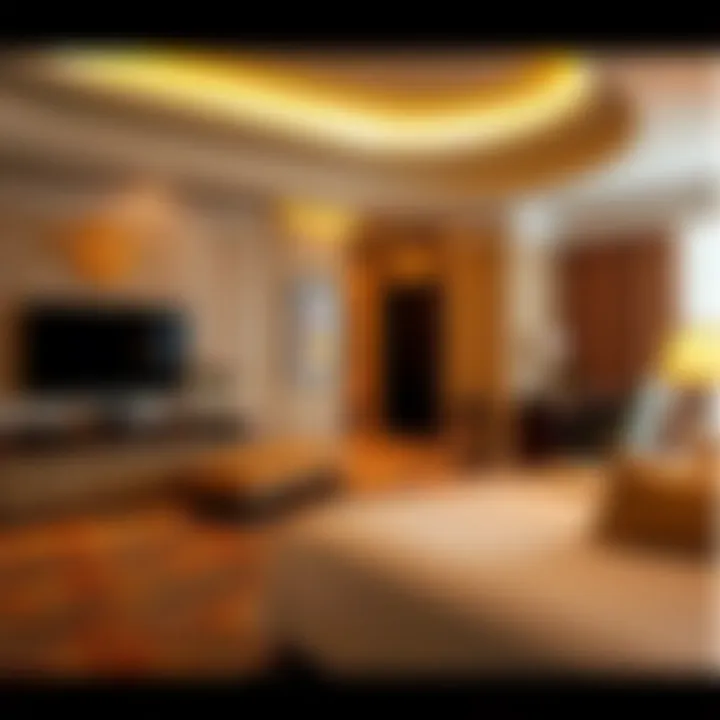 Luxurious guest room showcasing modern amenities