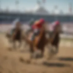 Horse racing action at a local track in Atlantic City