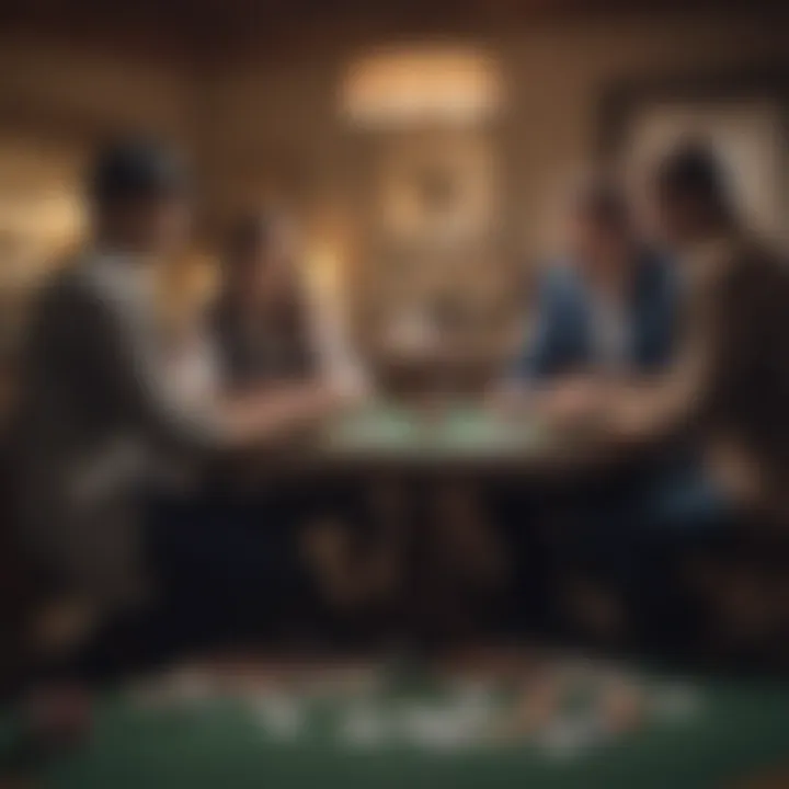 A playful depiction of a card game encapsulating the essence of gambling humor.