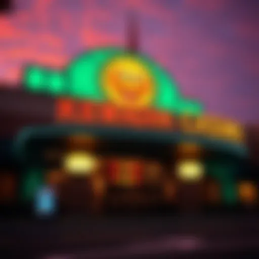 Exterior view of Kewadin Casino showcasing its vibrant signage and architecture