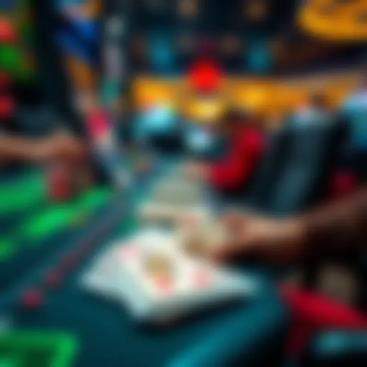 Utilizing Sweeps Cash A close-up view of sweeps cash being utilized at a gaming station.