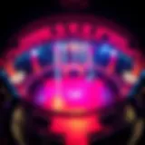 A captivating aerial view of Le Rêve's vibrant stage with dynamic lighting.