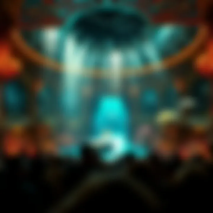 Intricate Aquatic Set Design The intricate set design showcasing the aquatic elements of Le Rêve.