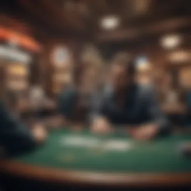 A digital illustration showcasing the cultural aspects of gambling