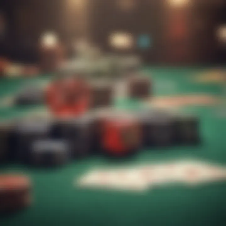 A vibrant infographic illustrating the risks and rewards of gambling