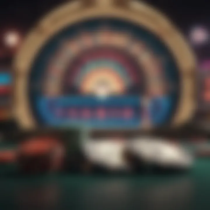 A close-up of casino chips and a glowing screen signifying online gaming excitement.