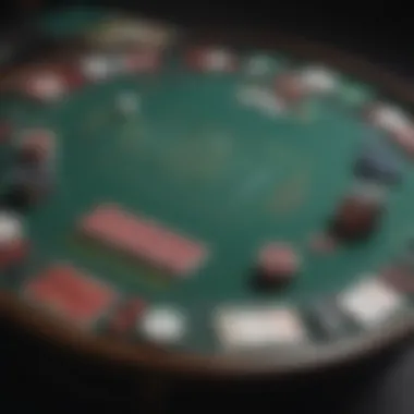 A digital representation of Face Up Pai Gow table setup
